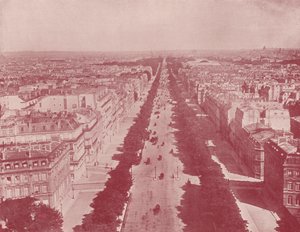 Parijs: Perspectief van de Champs Elysees