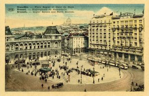 Place Rogier en Gare du Nord, Brussel door French Photographer
