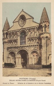 Poitiers, Kerk Notre Dame La Grande door French Photographer