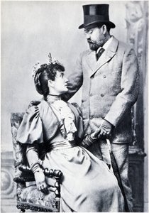 Portret van Emile Zola en Jeanne Rozerot door French Photographer
