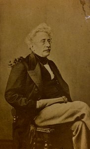 Portret van Hippolyte Bellangé, Franse schilder en lithograaf; carte de visite