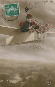 Aviator die bloemen bezorgt door French Photographer