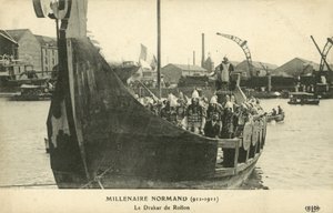 Replica van Vikingschip door French Photographer