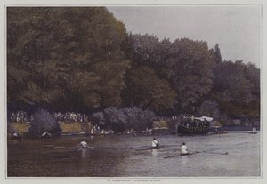 Roeikampioenschap op de rivier de Marne bij Joinville-le-Pont, Frankrijk