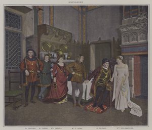 Scène uit een productie van Gringoire, door Theodore de Banville door French Photographer