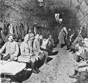 Slaapvertrekken in Fort Douaumont, c.1916