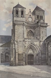 Souvigny, Kerk, Westgevel door French Photographer