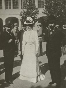 De dame in het wit, de Dreyfus-processen door French Photographer