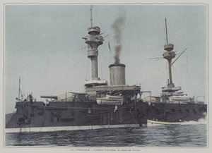 Het slagschip Formidable in de haven van Toulon door French Photographer