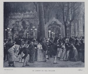 De tuin van de Bal Bullier, Parijs door French Photographer