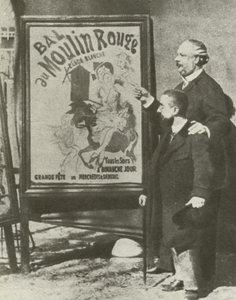 Toulouse-Lautrec met een directeur van de Moulin Rouge, Parijs door French Photographer