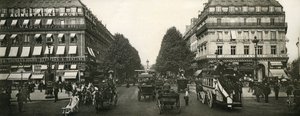 Verkeer in Parijs, Frankrijk, begin 20e eeuw door French Photographer