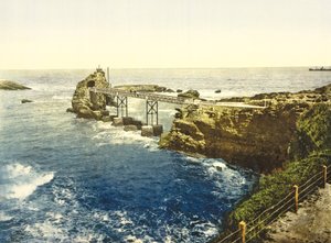 Uitzicht op de Maagd op de Rotsen, Biarritz, 1890-1900