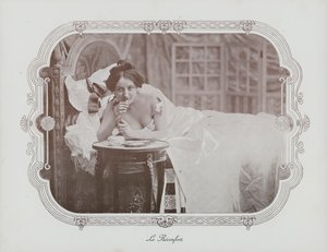 Vrouw die ontspant in bed