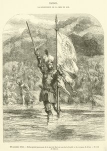 29 november 1513, Balboa neemt bezit van de Zuidzee in naam van Castilië en het koninkrijk León door French School
