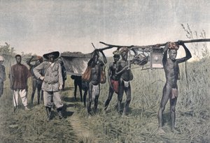 Een konvooi op de Marchand-missie in 1898, uit Le Petit Journal, 1899