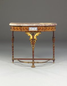 Een Napoleon III console, in de stijl van Jacob, door Maison Millet, Parijs, c.1865 door French School