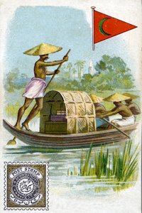 Een postbode op het Deccan-plateau van India, eind 19e eeuw door French School