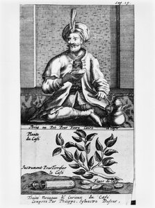 Een pot om koffie te maken, illustratie uit Traité Nouveau et Curieux du Café, du Thé et du Chocolat door Philippe Sylvestre Dufour, La Haye, gepubliceerd 1693 door French School
