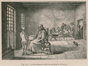 Een schoolmeester (naar een ets van Boissieu) door French School