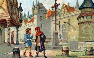 Een stad in de middeleeuwen door French School