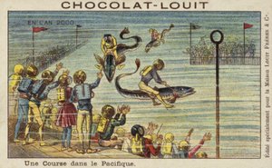 Een visrace in de Stille Oceaan in het jaar 2000 door French School