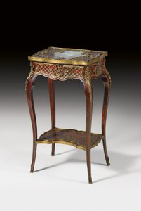 Een tafel à ouvrage, toegeschreven aan Maison Millet, Parijs, eind 19e eeuw door French School