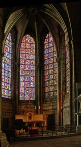 Een uitzicht op de Kapel van de Apostelen door French School