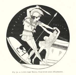 Achilles doodt Troilus door French School