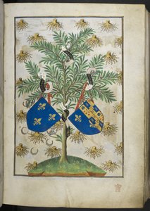 Wapenschildpagina, uit het Getijdenboek (De Bedford Hours) c.1410-30 door French School