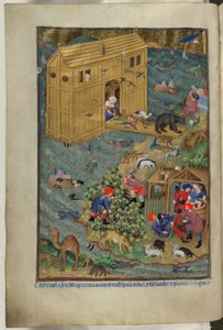 De uitgang uit de Ark, uit Getijdenboek (The Bedford Hours) c.1410-30 door French School