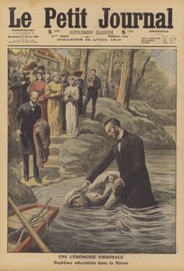Adventistendoop in de rivier de Marne
