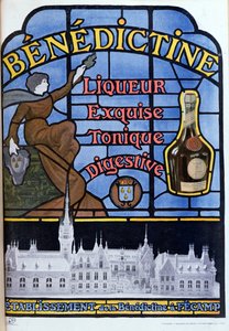 Advertentie voor Benedictine likeur, begin twintigste eeuw door French School