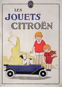 Advertentie voor Citroën-speelgoed, 1922 door French School