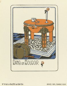 Advertentie voor "Dans un Boudoir", pub.1920 (sjabloondruk)