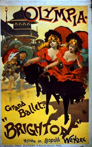 Advertentie voor Grand Ballet-productie van Brighton in de Olympia door French School