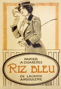Advertentie voor Riz Bleu Sigaretten
