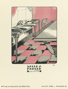 Reclame voor "Salle a Manger", pub.1921 (pochoirprint) door French School