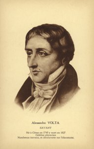 Alessandro Volta (1745-1827), Italiaans natuurkundige (litho)