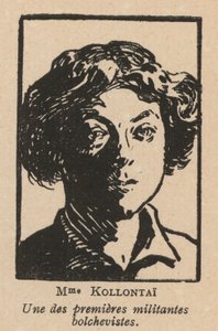 Alexandra Kollontai, Russisch marxistisch revolutionair en diplomaat (litho)