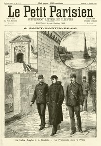 Alfred Dreyfus in de gevangenis in Saint-Martin-de-Ré, Frankrijk