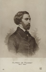 Alfred de Musset, Frans dramaturg, romanschrijver en dichter (litho)