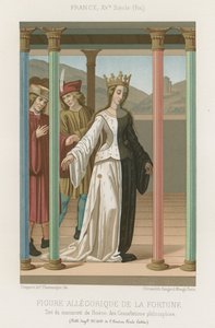 Allegorisch figuur van Fortuna door French School