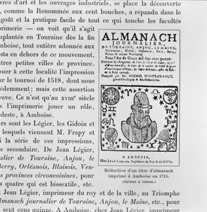 Almanak gemaakt door Michel de Nostradame (Nostradamus) (1503-66) 1715