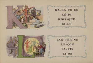 Alfabet De La Phosphatine Falieres (kleur litho) door French School