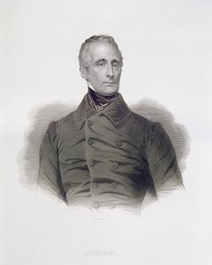 Alphonse de Lamartine, gegraveerd door Pierre Pelee (1801-71)