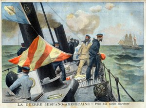 Amerikaans-Spaans Oorlog - De Spaans-Amerikaanse Oorlog: verovering van een koopvaardijschip door French School