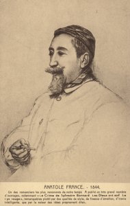 Anatole France (1844-1924), Frans dichter, journalist en romanschrijver (litho)