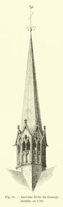 Oude spits van het transept, vernietigd in 1793 door French School