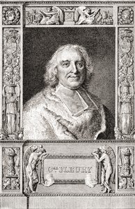 André-Hercule de Fleury, Bisschop van Fréjus, 1653-1743. Franse kardinaal en eerste minister van Lodewijk XV. Uit Les Heures Libres gepubliceerd 1908. door French School